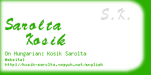 sarolta kosik business card